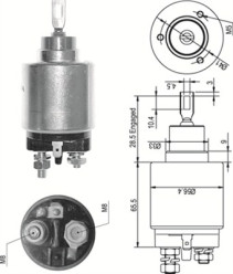 940113050327 Elektromagnetický spínač pre żtartér MAGNETI MARELLI