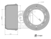 171691 Brzdový bubon FEBI BILSTEIN