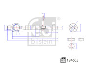 184605 Axiálny čap tiahla riadenia FEBI BILSTEIN