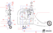 185220 Rameno zavesenia kolies FEBI BILSTEIN