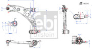 186316 Rameno zavesenia kolies FEBI BILSTEIN