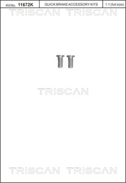 8105 116013 Skrutka brzdového kotúča TRISCAN