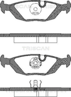 8110 11099 Sada brzdových platničiek kotúčovej brzdy TRISCAN