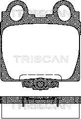 8110 13042 Sada brzdových platničiek kotúčovej brzdy TRISCAN