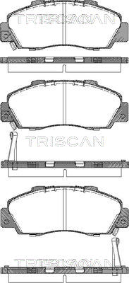 8110 17009 Sada brzdových platničiek kotúčovej brzdy TRISCAN