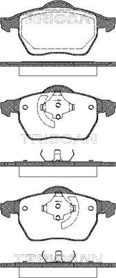 8110 27008 Sada brzdových platničiek kotúčovej brzdy TRISCAN