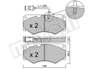 22-0014-3 Sada brzdových platničiek kotúčovej brzdy METELLI