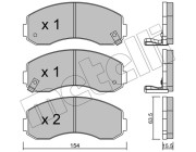 22-0377-0 Sada brzdových platničiek kotúčovej brzdy METELLI