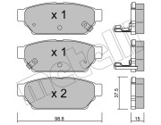 22-0396-0 Sada brzdových platničiek kotúčovej brzdy METELLI