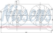 85116 Ventilátor chladenia motora NISSENS