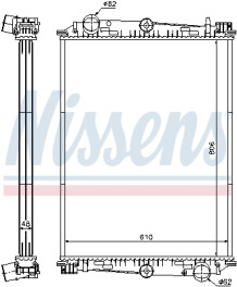 614400 Chladič motora NISSENS