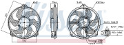 850073 Ventilátor chladenia motora NISSENS