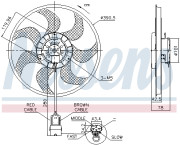 850074 Ventilátor chladenia motora NISSENS