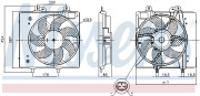 850087 Ventilátor chladenia motora NISSENS