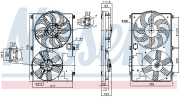 850092 Ventilátor chladenia motora NISSENS
