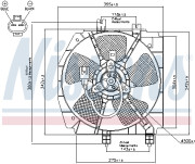 85274 Ventilátor chladenia motora NISSENS