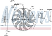 85732 Ventilátor chladenia motora NISSENS