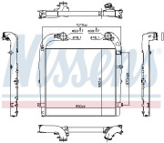 961154 Chladič plniaceho vzduchu NISSENS