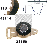 23114 Sada ozubeného remeňa MAPCO