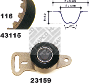 23115 Sada ozubeného remeňa MAPCO