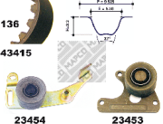 23405 Sada ozubeného remeňa MAPCO