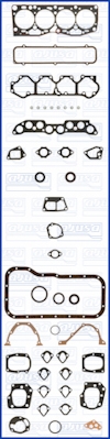 50102100 Kompletná sada tesnení motora FIBERMAX AJUSA