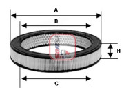 S 2420 A Vzduchový filter SOFIMA