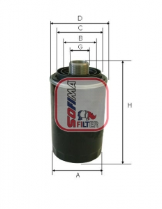S 3597 R Olejový filter SOFIMA