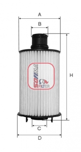 S 5073 PE Olejový filter SOFIMA