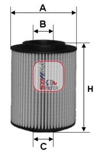 S 5075 PE Olejový filter SOFIMA