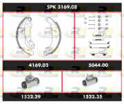 SPK 3169.08 Sada bŕzd, Bubnová brzda Super Precision Kit ROADHOUSE