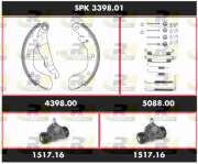 SPK 3398.01 Sada bŕzd, Bubnová brzda Super Precision Kit ROADHOUSE