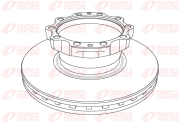 NCA1174.20 Brzdový kotúč Heavy Duty Brake Disc REMSA