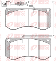 JCA 258.41 Sada brzdových platničiek kotúčovej brzdy REMSA