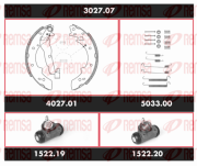 3027.07 Sada bŕzd, Bubnová brzda Precision Kit REMSA