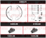 3305.01 Sada bŕzd, Bubnová brzda Precision Kit REMSA