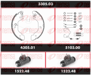 3305.03 Sada bŕzd, Bubnová brzda Precision Kit REMSA