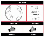 3401.00 Sada bŕzd, Bubnová brzda Precision Kit REMSA