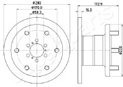 DI-0255 Brzdový kotúč JAPANPARTS