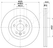 DI-L16 Brzdový kotúč JAPANPARTS