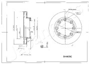 DI-W25C Brzdový kotúč JAPANPARTS