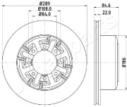 DP-0222 Brzdový kotúč JAPANPARTS