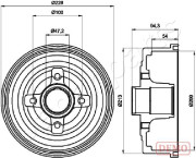 TA-0412C Brzdový bubon JAPANPARTS