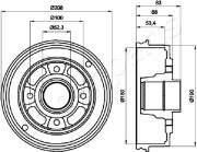 TA-0707 Brzdový bubon JAPANPARTS