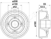 TA-0709 Brzdový bubon JAPANPARTS