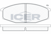 140315 Sada brzdových platničiek kotúčovej brzdy ICER
