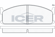 140521 Sada brzdových platničiek kotúčovej brzdy ICER