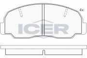 140604 Sada brzdových platničiek kotúčovej brzdy ICER
