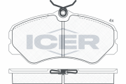 140783 Sada brzdových platničiek kotúčovej brzdy ICER