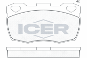 140799 Sada brzdových platničiek kotúčovej brzdy ICER